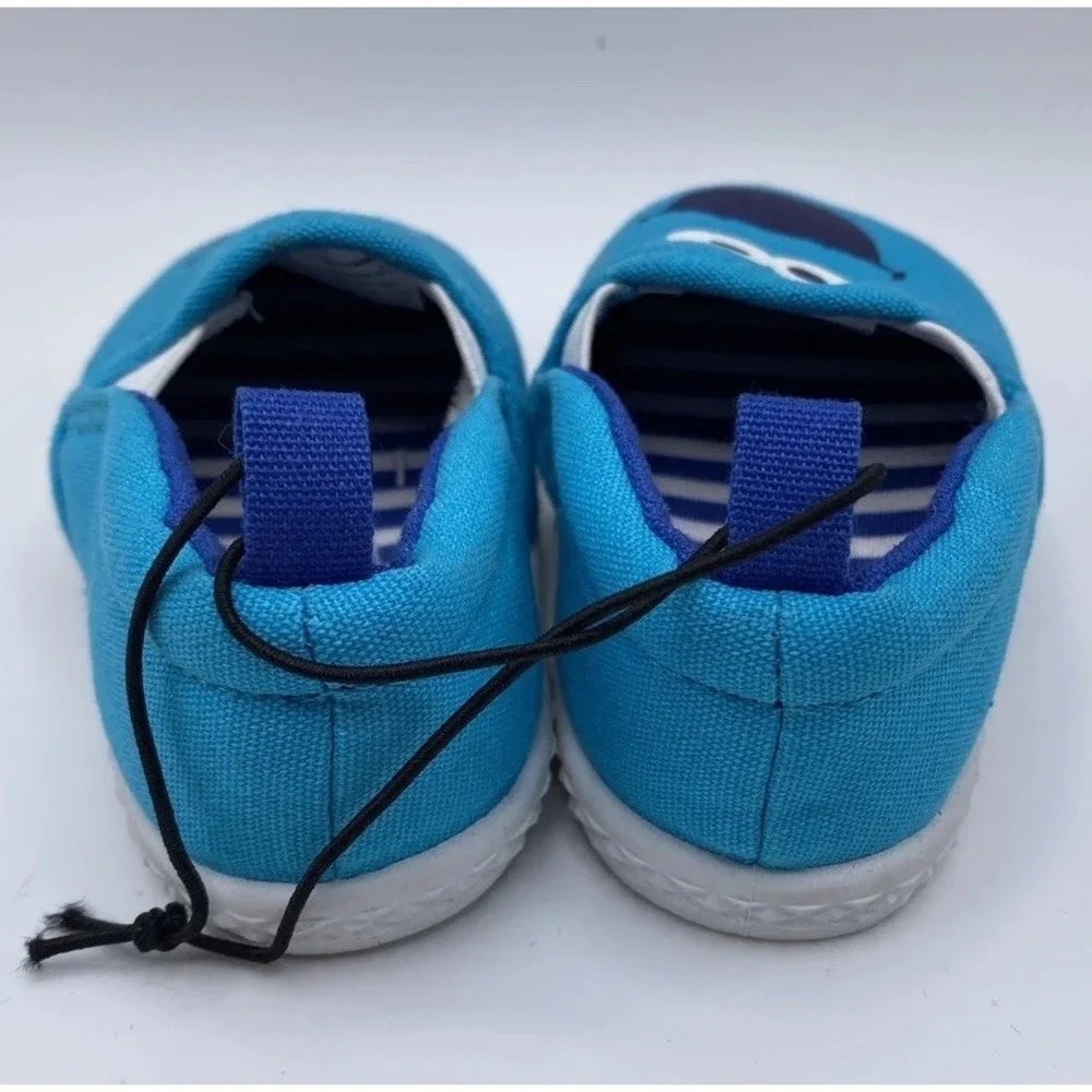 Sesame Street Cookie Monster Toddler Shoes Slip On Blue Size 2 NEW